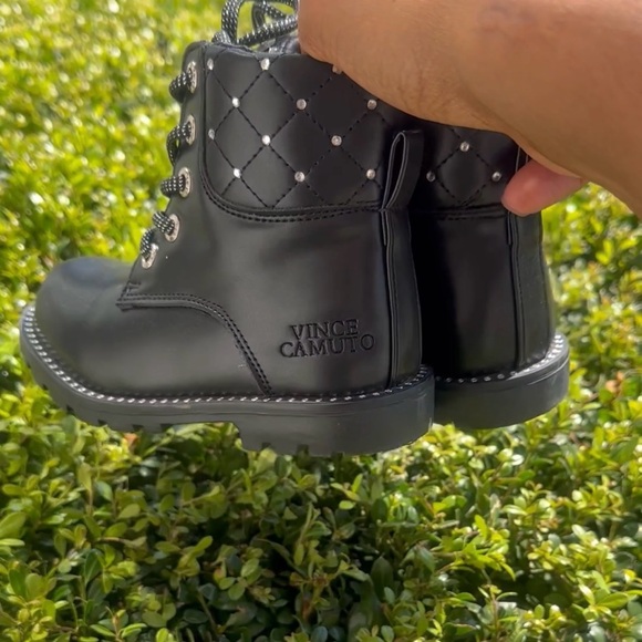 Vince Camuto toddler boots with rhinestones decorated around the top - Picture 5 of 5